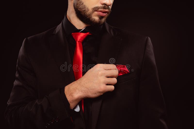 Suit with handkerchief stock photo. Image of event, background 6725074