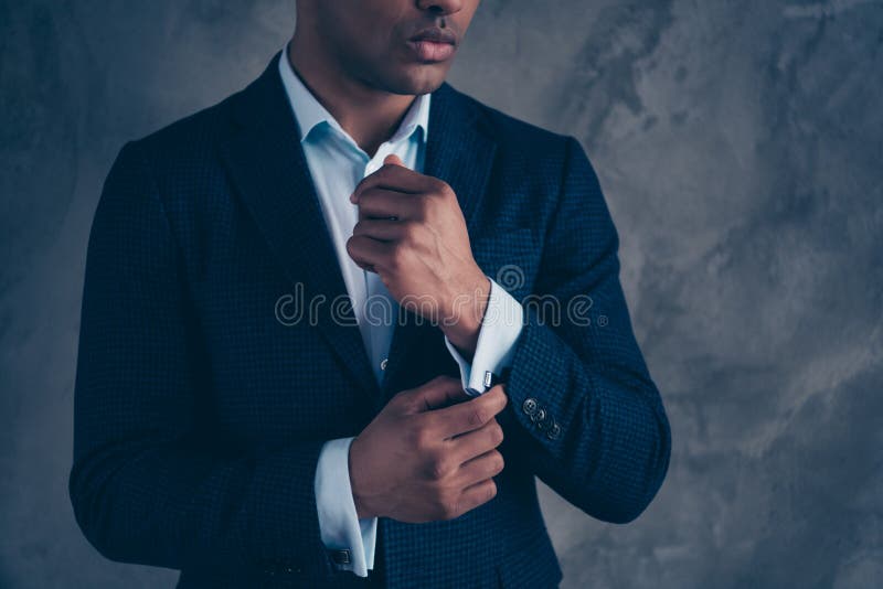 Cropped View Photo of Chic Classy Chief Billionaire Touch Arm Hand Feel  Concentrated Dandy Concept Vip Short Hair Bald Stock Image - Image of cool,  ethnicity: 146893027