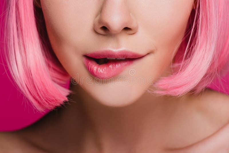Cropped View Of Sensual Girl Biting Lip Stock Image Image Of Fashionshoot Style 155838501 