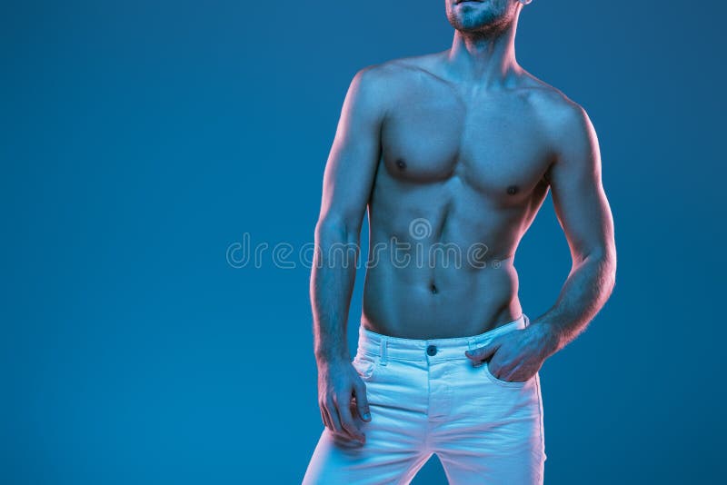 View of sexy shirtless man in