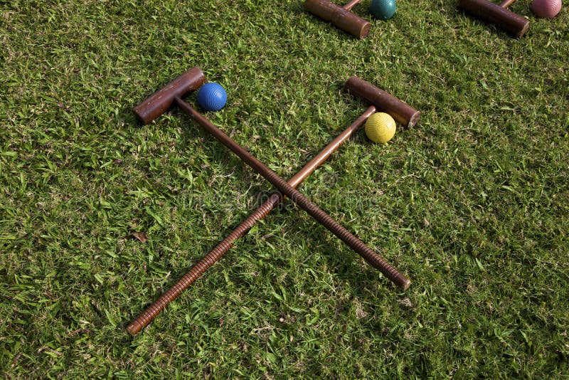 Croquet equipment stock photo. Image of balls, traditional 13628342