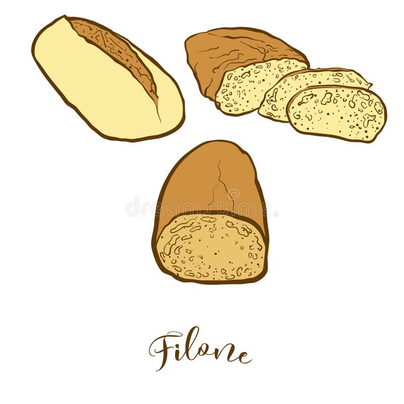 Croquis Colores De Pain De Filone Illustration De Vecteur Illustration Du Baked Nourriture Croquis Colores De Pain De Filone Illustration De Vecteur Illustration Du Baked Nourriture