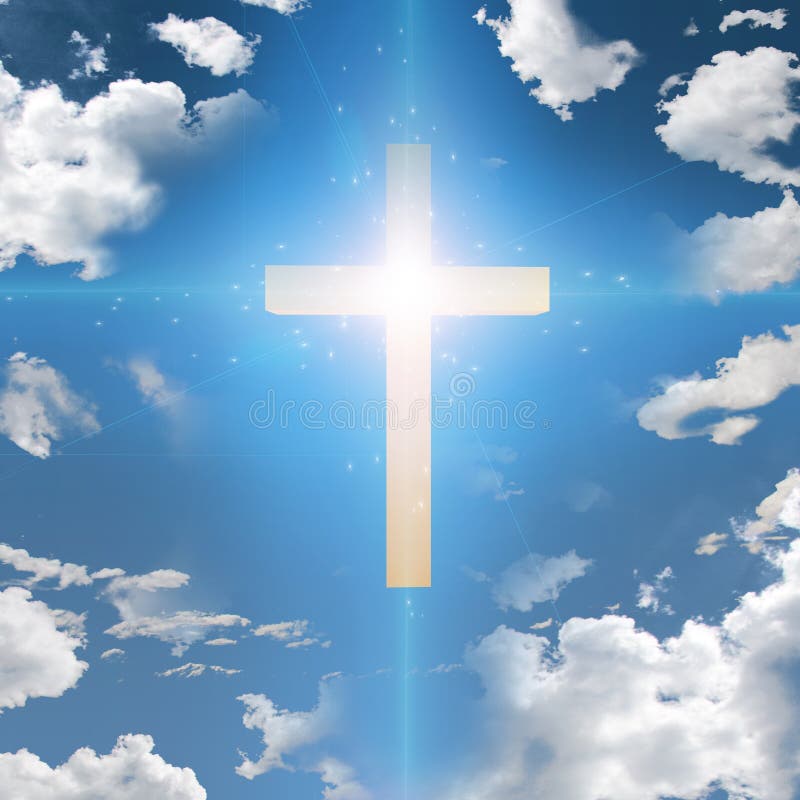 Golden Cross Light Rays Background Stock Illustrations 97 Golden