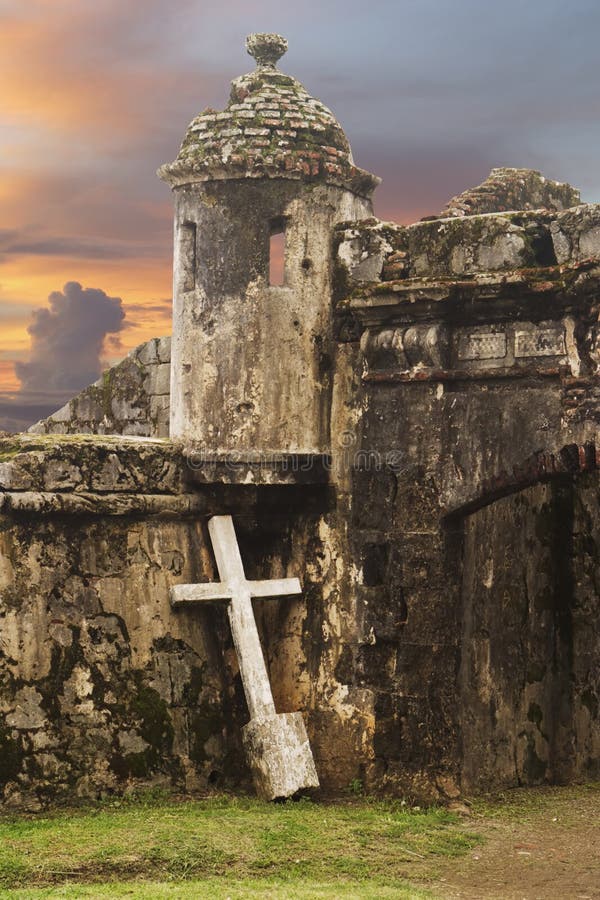 Cross With Ancient Fort