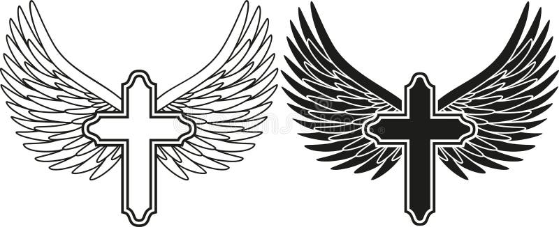 angel wings with cross clipart pics