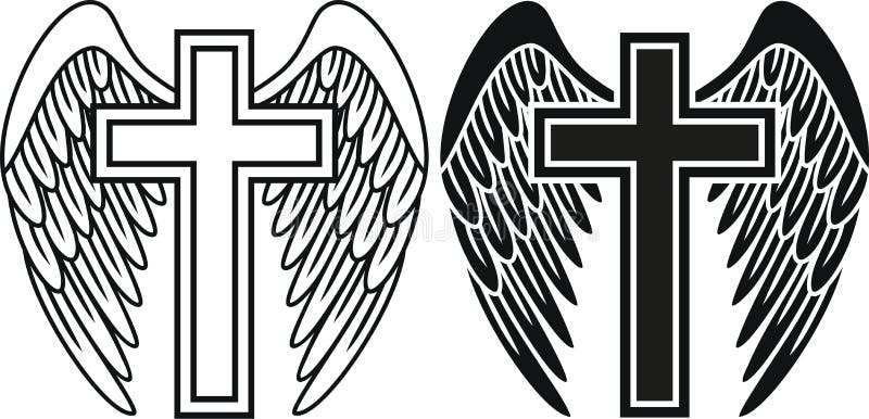 angel wings with cross clipart pics