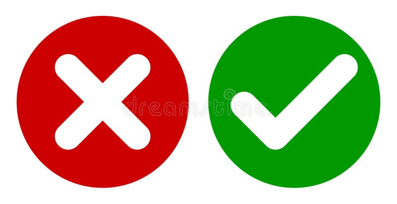 Cross Check Mark Icons Flat Round: vetor stock (livre de direitos)  1923367970