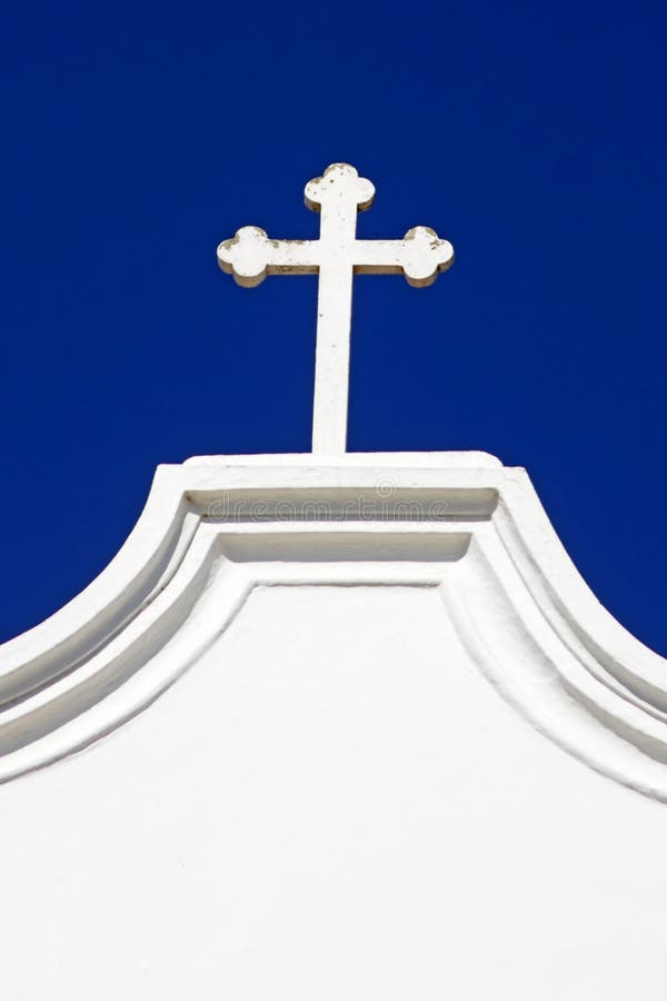 A cross on a church royalty free stock photography