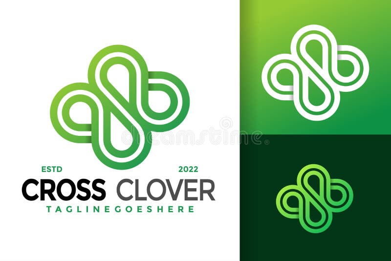Cross Clover Logo Design, Brand Identity Logos Vector, Modern Logo