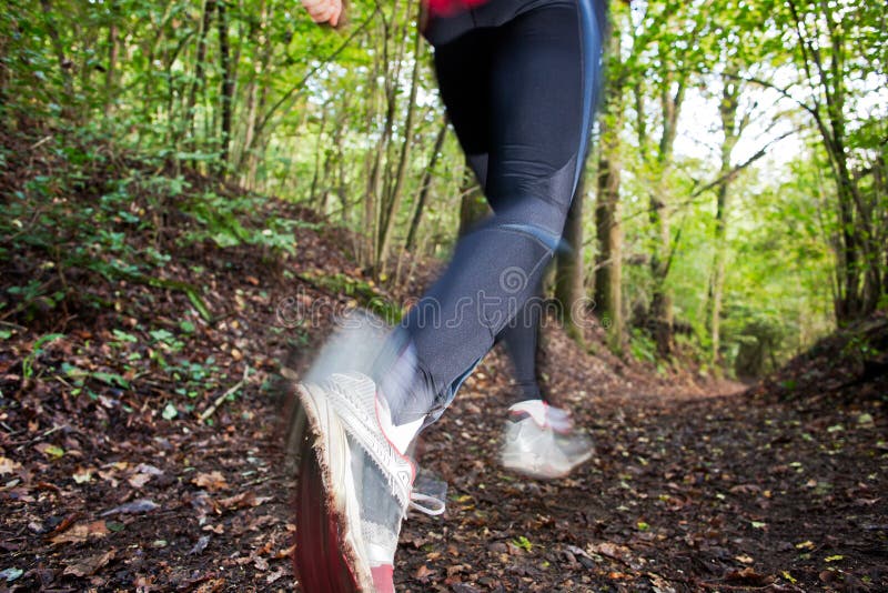 Cross country running stock photo