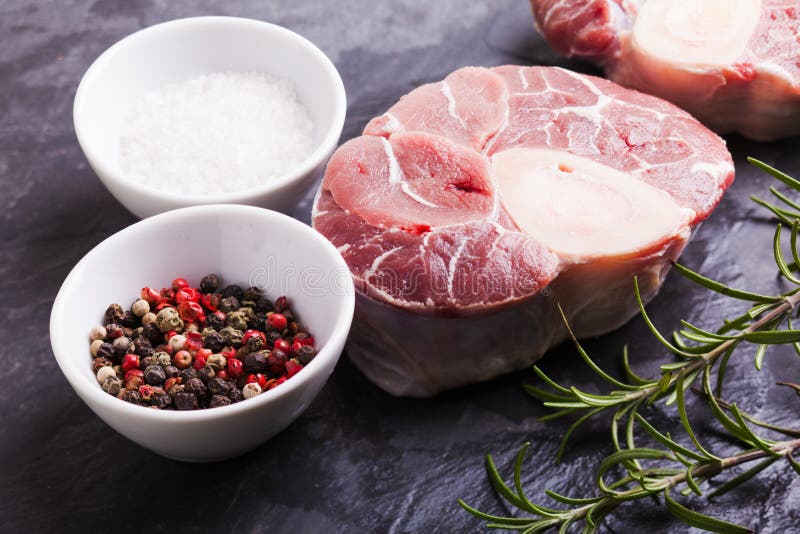 Cross cut veal shank stock image. Image of beef, meat 54883469