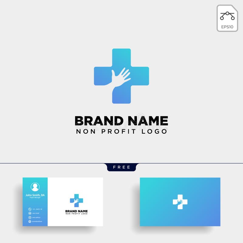 cross hand medical health care logo template illustration icon element isolated -