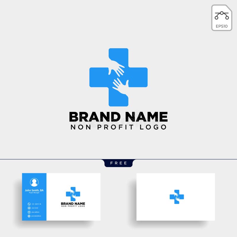 cross hand medical health care logo template illustration icon element isolated -