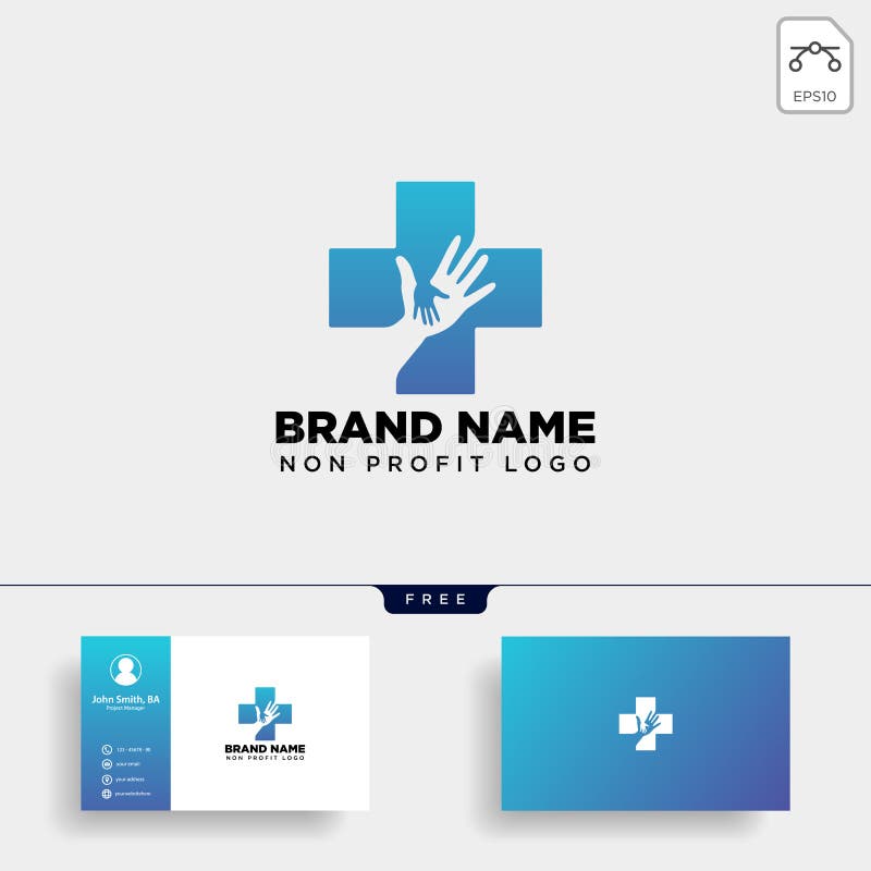 cross hand medical health care logo template illustration icon element isolated -