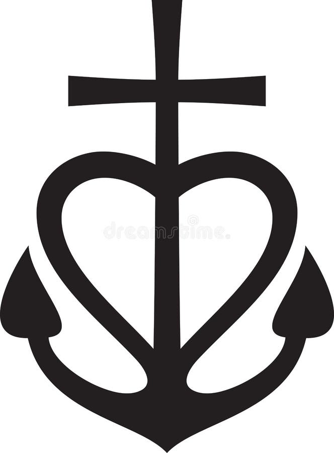 Cross, Heart, Anchor - Faith, Hope, Love Symbol. Faith Sign Stock Vector -  Illustration of symbols, hoop: 219309914