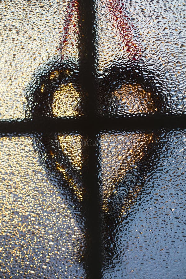 Cross and heart silhouette. royalty free stock image