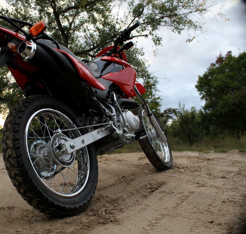 Cross Motorcycle on Kickstand Stock Image Image of ground, motocross