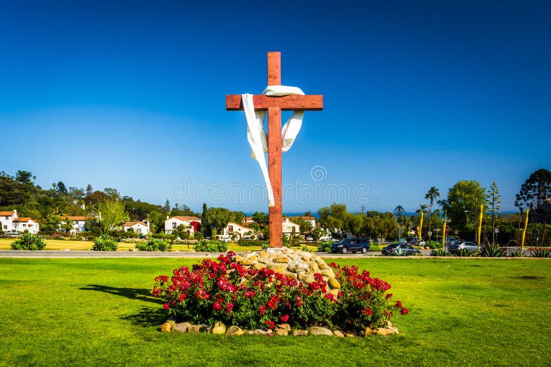 Cross at Old Mission Santa Barbara, in Santa Barbara, California