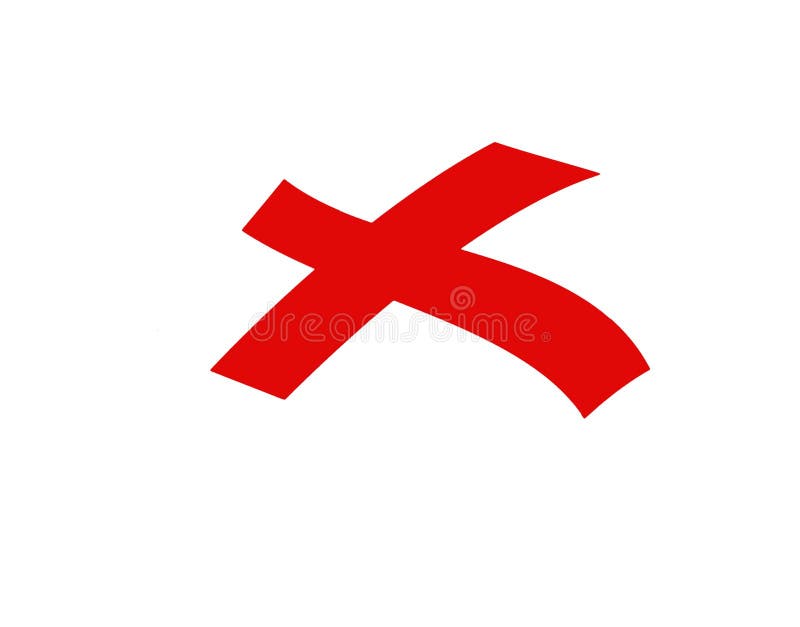 Cross Red Icon Isolated on White Background. Symbol No or X Button for  Correct , Vote ,check , Not Approved . Stock Image - Image of deny, button:  178311081
