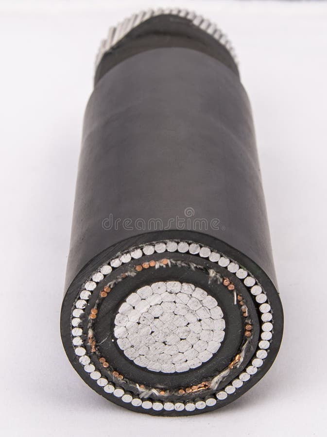 Cross Section of Highvoltage Cable. Stock Photo Image of current