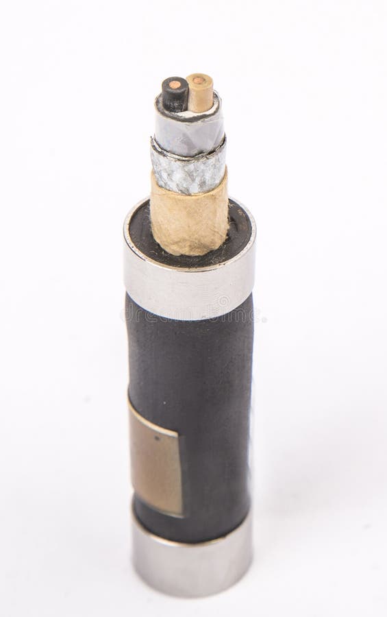Cross section of low-voltage cable. royalty free stock photos