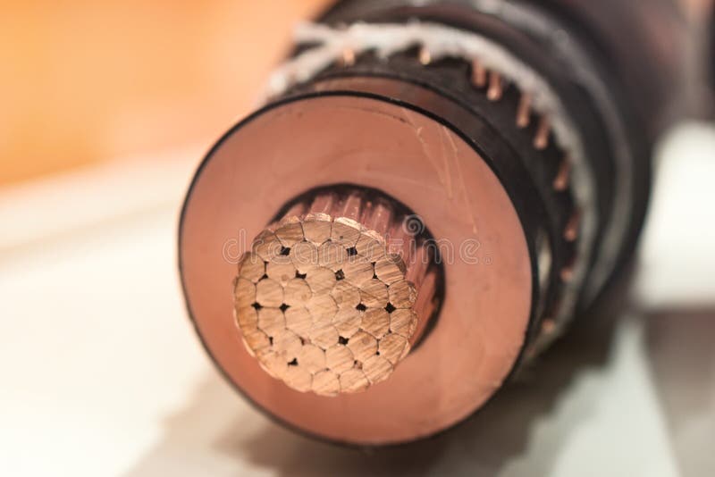 Cross Section of Highvoltage Cable. Stock Image Image of circuit