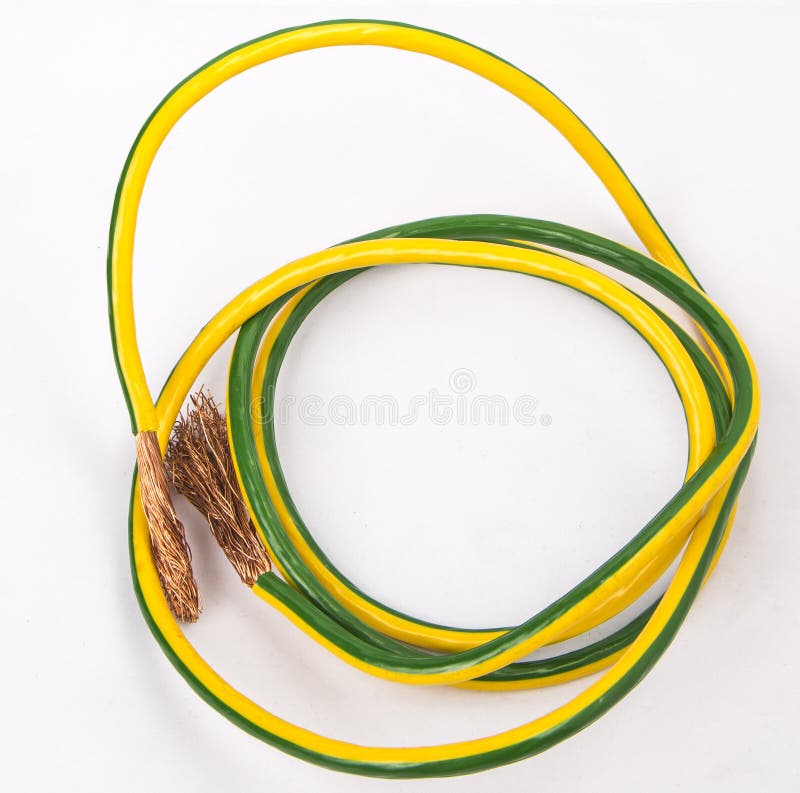 Cross section of low-voltage cable. stock image