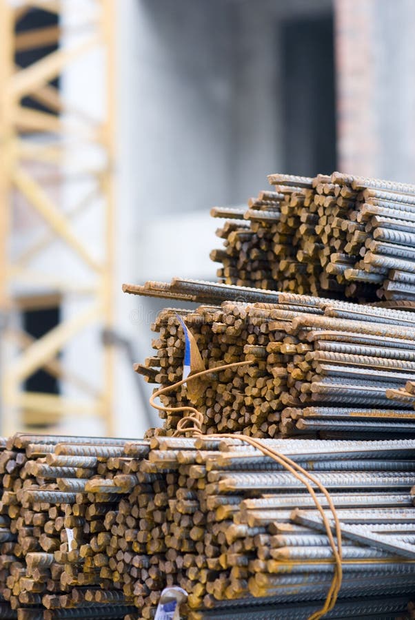 Cross-sectional close-up of Rusty Steel Ba royalty free stock photos