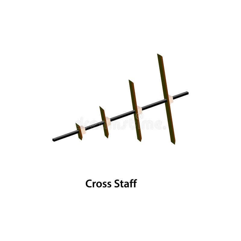 Cross staff stock illustration. Illustration of color 80514036