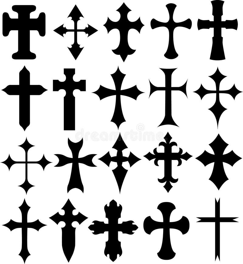 Religious Cross Design Collection Stock Vector - Illustration of ...