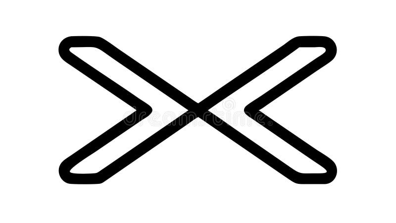 Crossed Arrows Icon Conflict oder Intersection vektordesign Generative AI stock abbildung