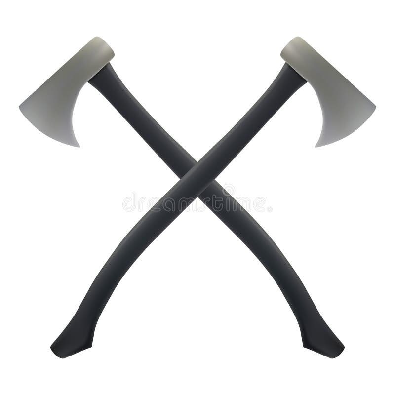 Crossed Axes. Vector Illustration Decorative Design Stock Vector