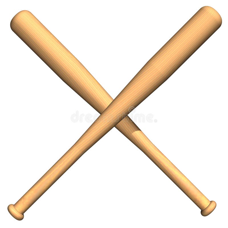 Crossed Baseball Bats stock illustration. Image of maple 5827354