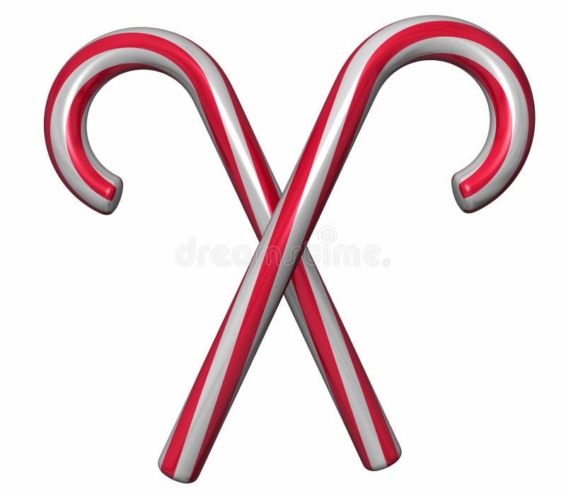 Crossed candy canes stock illustration. Illustration of sweet 11834494