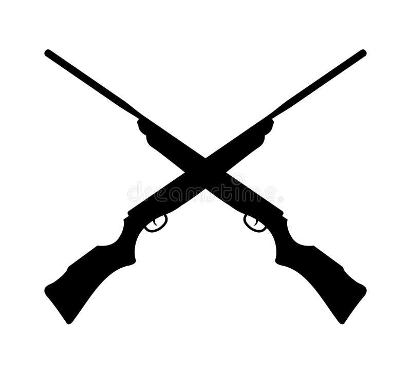 Crossed Rifle Silhouette Stock Illustrations – 471 Crossed Rifle