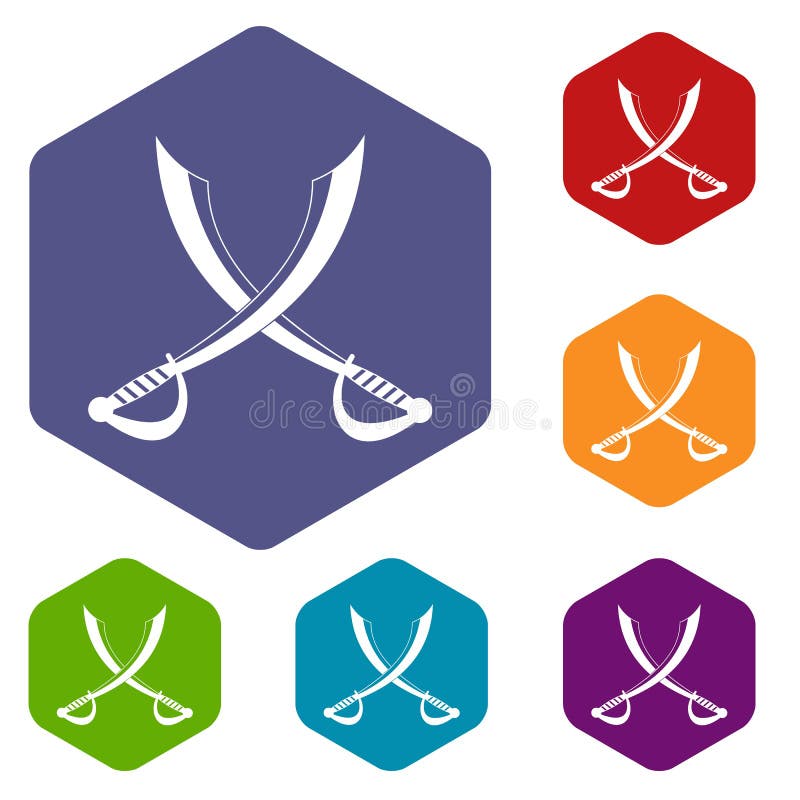 Crossed Swords / Sabers Flat Illustration Royalty Free SVG, Cliparts,  Vectors, and Stock Illustration. Image 127403534.