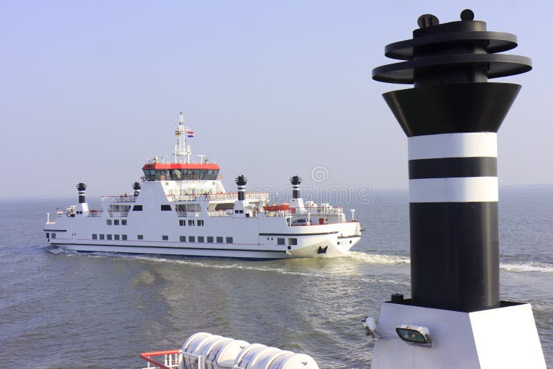 Crossing a Cargo Boat and way back to Ameland stock images Crossing a Cargo Boat and way back to Ameland stock images