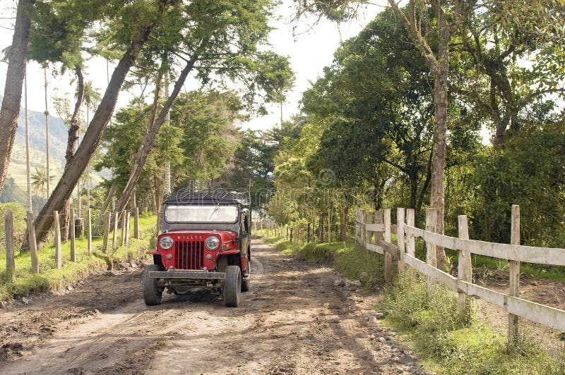 Crossing Cocora Valley, Colombia stock photography Crossing Cocora Valley, Colombia stock photography