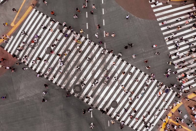 Crosswalk. People walk along the pedestrian crossing stock image Crosswalk. People walk along the pedestrian crossing stock image