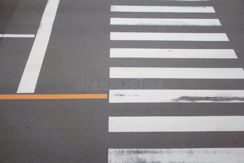 Crosswalk on the road in Japan, for safety people , when people walking cross the street