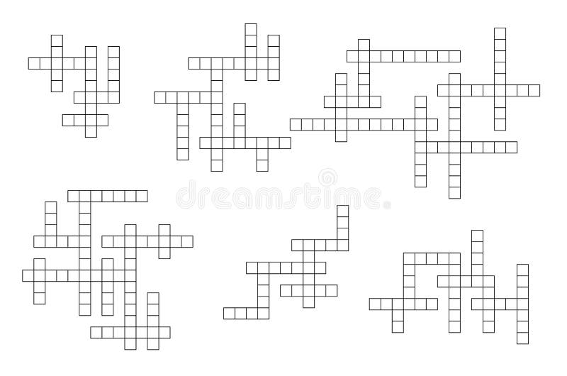 Crossword Game Wordsearch Puzzle Grids Set Stock Vector Illustration Crossword Game Wordsearch Puzzle Grids Set Stock Vector Illustration