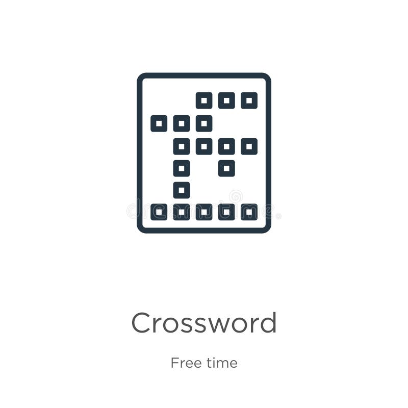 Crossword puzzle line icon stock vector Illustration of block 144183836 Crossword puzzle line icon stock vector Illustration of block 144183836