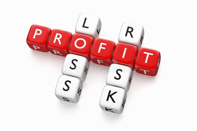 Crossword Profit Loss stock illustration