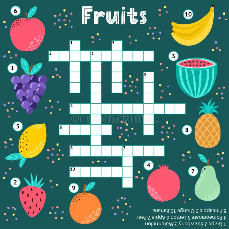 Food Crossword Puzzle Stock Illustrations – 202 Food Crossword Puzzle