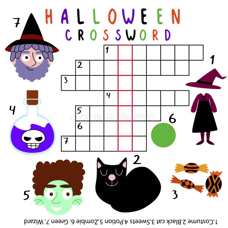 Halloween Crossword Stock Illustrations – 193 Halloween Crossword