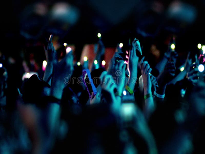 Crowd of Clubbing People Partying at a Live Concert Stock Video Video