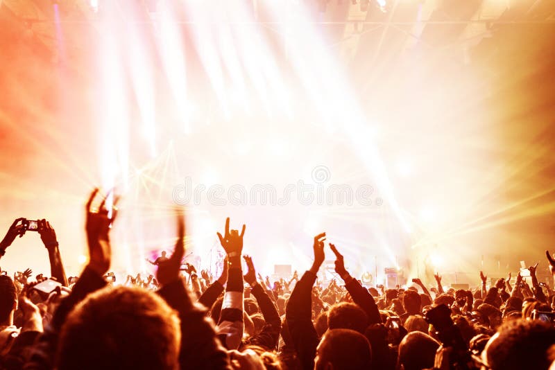 Crowd enjoying concert stock photography Crowd enjoying concert stock photography