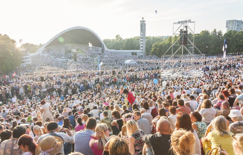 Crowd at Estonian National Song Festival in Tallin