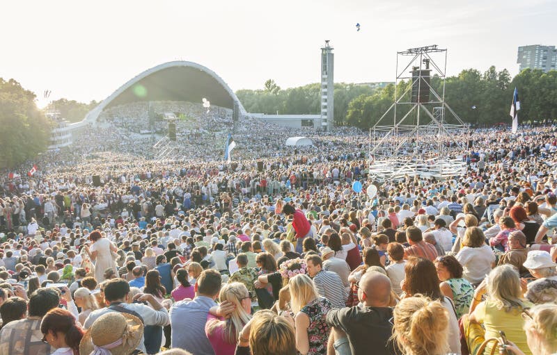 Crowd at Estonian National Song Festival in Tallinn