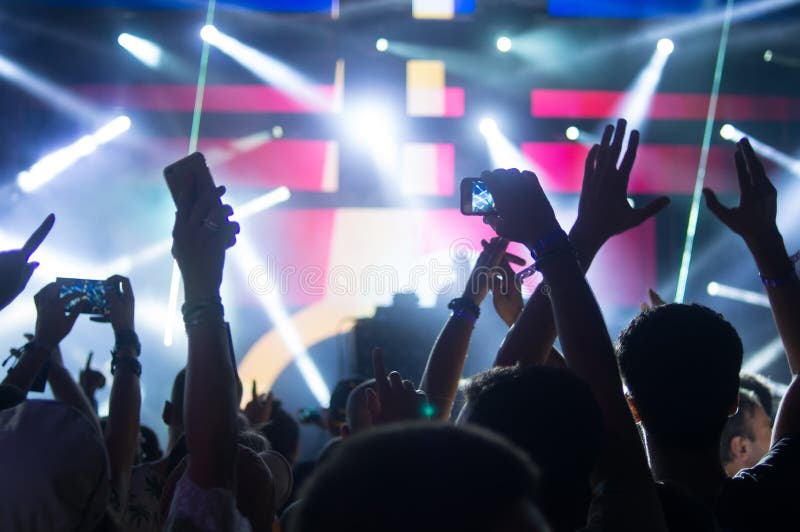 Crowd at a Rave editorial stock image. Image of scene - 138584569